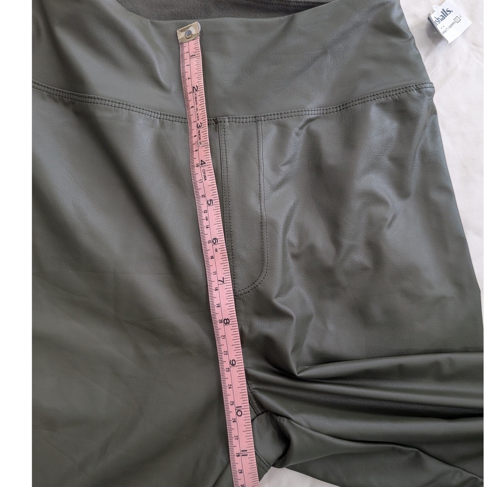 NWT Offline by AERIE Real Luxe Olive Green Faux Leather Hi-Rise Leggings SMALL - Picture 6 of 9